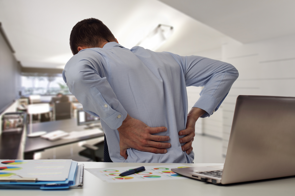 office person having back pain